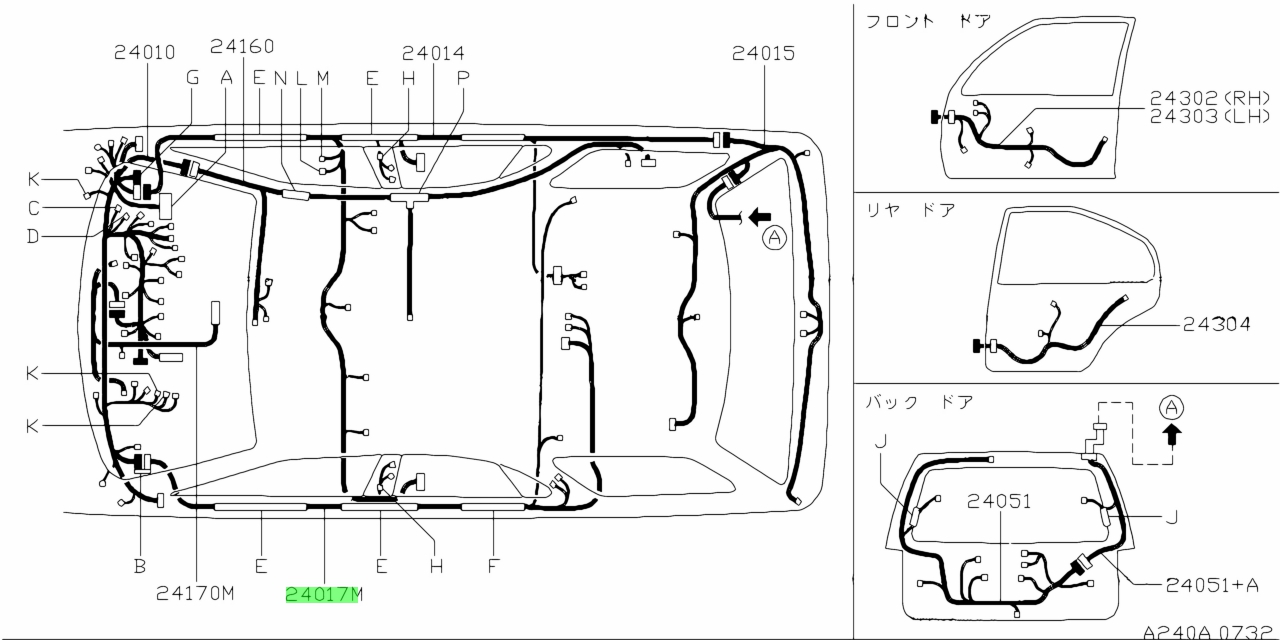 buy-genuine-nissan-240177j001-24017-7j001-harness-body-no2-for