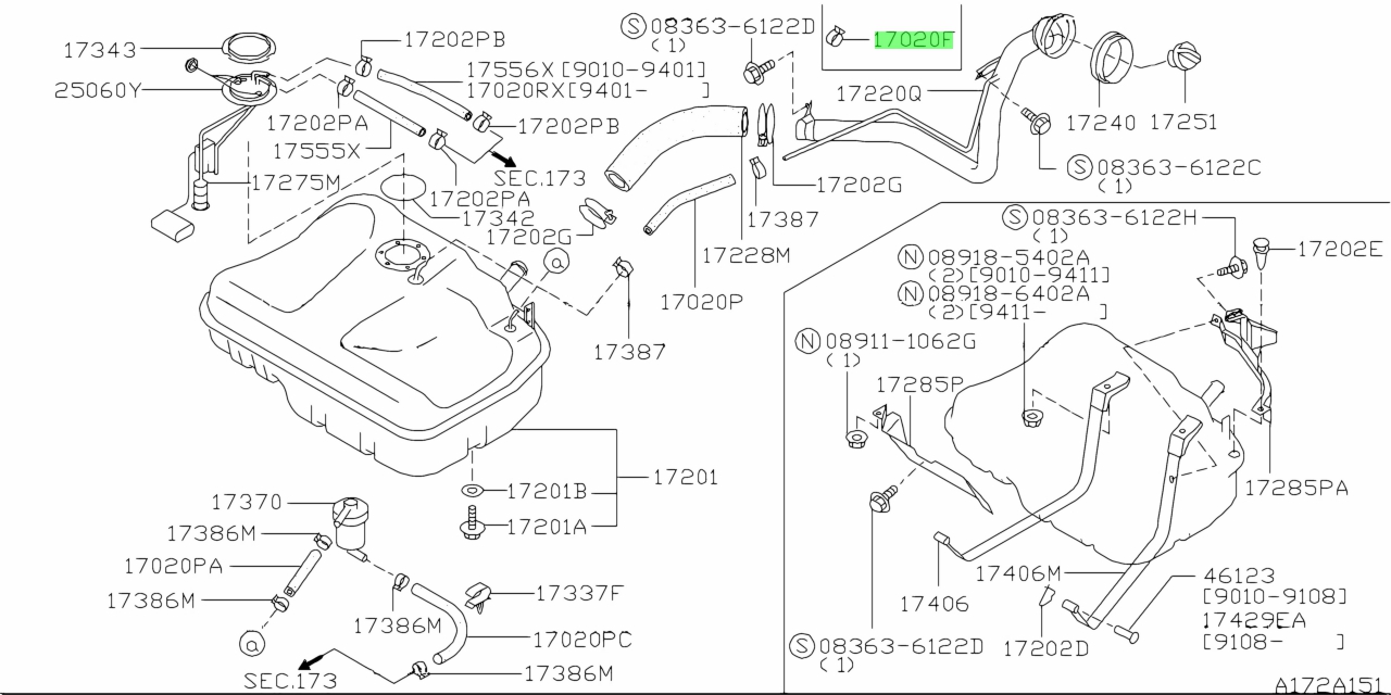 Buy Genuine Nissan 24220T6000 (24220-T6000) Band Clip. Prices, fast ...