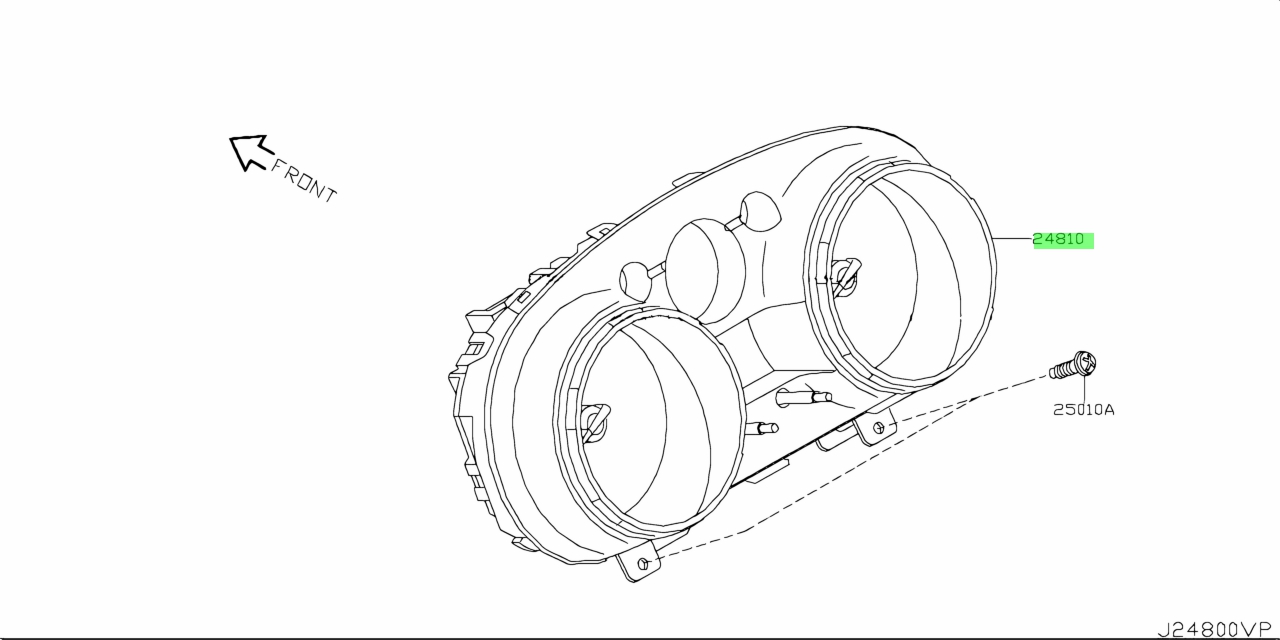 Buy Genuine Nissan 24810JD23B (24810-JD23B) Meter Assembly, Combined ...