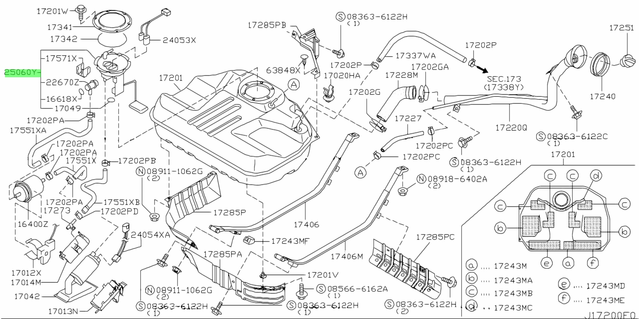 Buy Genuine Nissan 25060WD007 (25060-WD007) Fuel. Prices, fast shipping ...