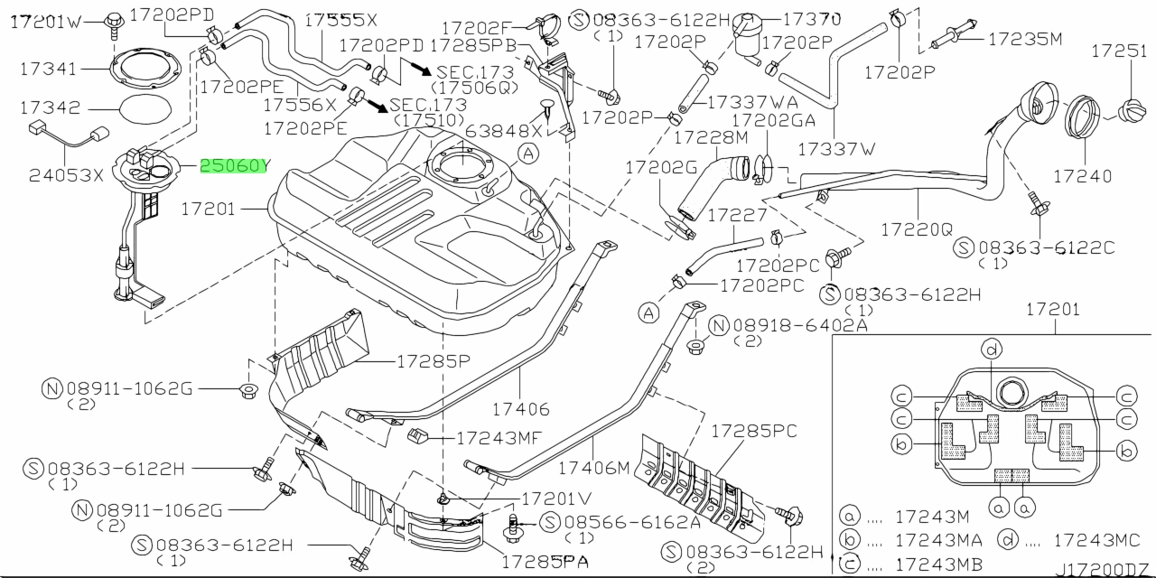 Buy Genuine Nissan 25060WD010 (25060-WD010) Sender Unit, Fuel Gauge ...