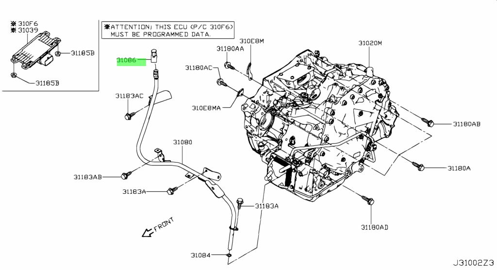 Щуп nissan 310863ta1a