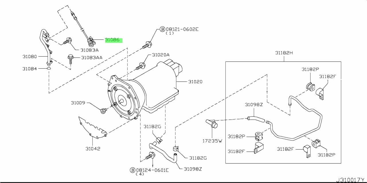 Nissan 31086 3ta1a