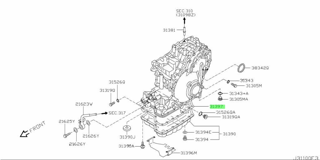 Nissan 31397 1xe0a