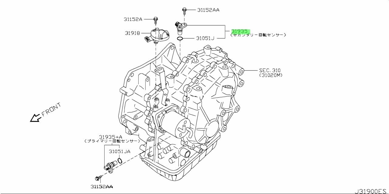 31935 1xf01 где находится на акпп ниссан