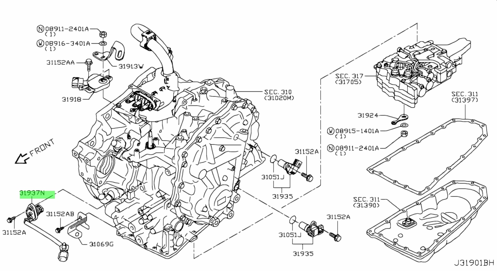 Buy Genuine Nissan 319373YX0A (31937-3YX0A) Sensor Assembly-Temperature ...