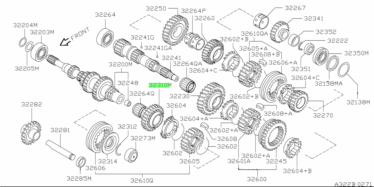 Buy Genuine Nissan 32310D0200 (32310-D0200) Gear Assembly, Fifth Input ...