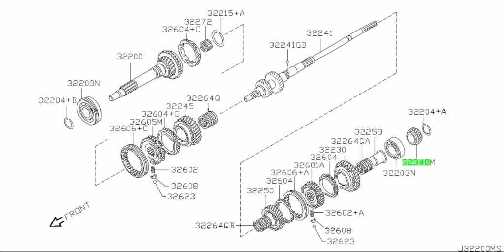 Buy Genuine Nissan 3234189F00 (32341-89F00) Gear Assembly,6Th Main for ...