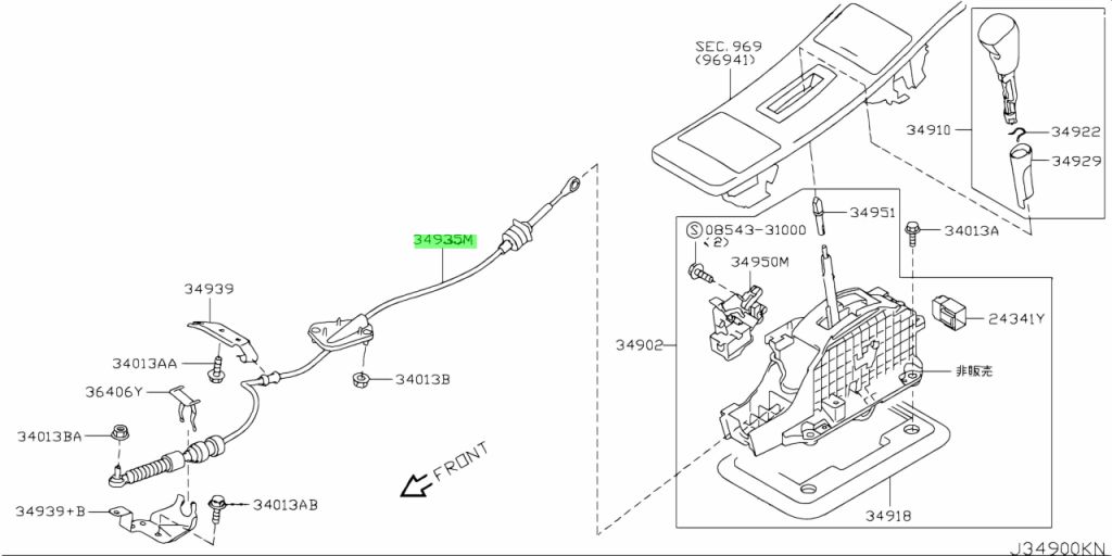Nissan 34935 9u10b