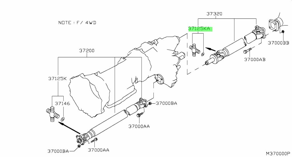 Buy Genuine Nissan 371253x00a 37125 3x00a Journal Kit Propeller Shaft Prices Fast Shipping 