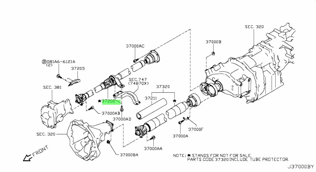 Buy Genuine Nissan Jf A Jf A Propeller Shaft Assembly