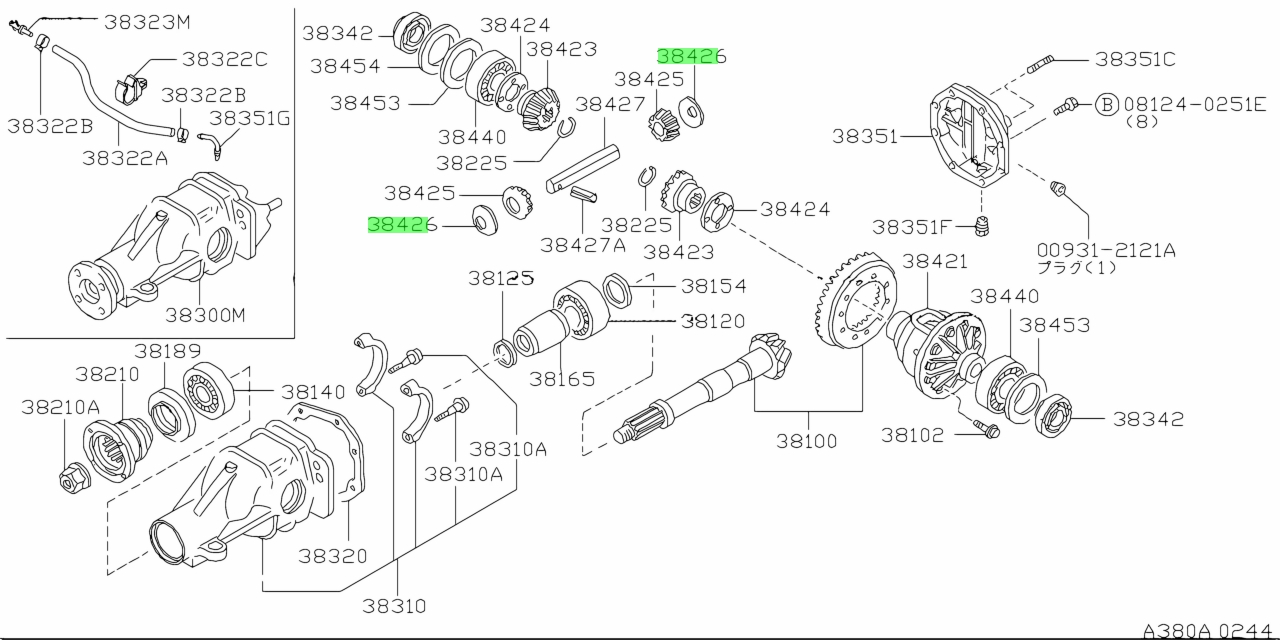 Buy Genuine Nissan 38426P9001 (38426-P9001) Washer, Thrust Pinion Mate ...