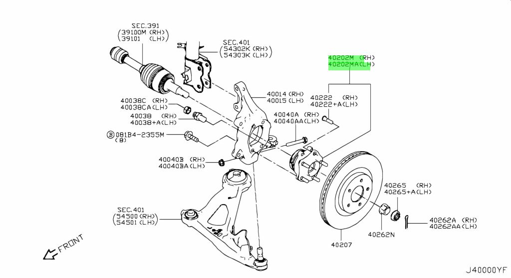 Nissan 40202 3jk0b