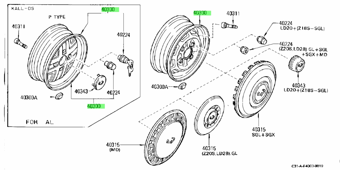 Buy Genuine Nissan 4030001L26 (40300-01L26) Wheel Assembly, Disc for ...