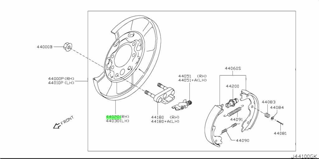 Buy Genuine Nissan 44020JL06A 44020 JL06A Plate Assembly Back Rear buy-genuine-nissan-44020jl06a-44020-jl06a-plate-assembly-back-rear