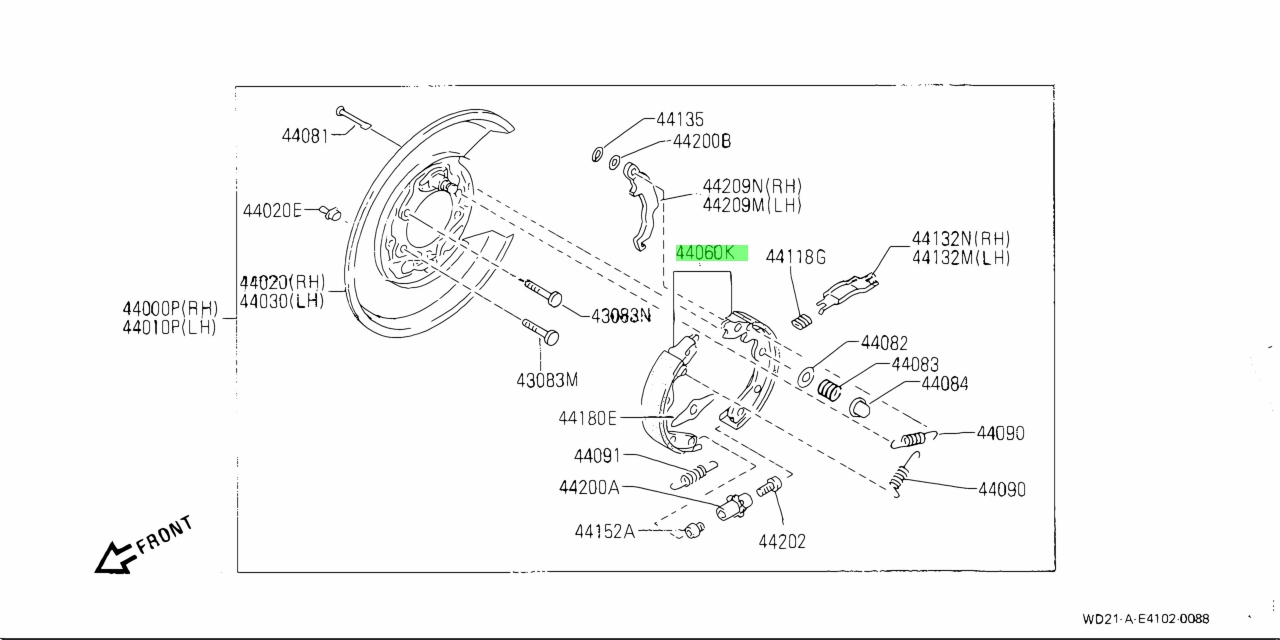 Nissan 44060 00q0e