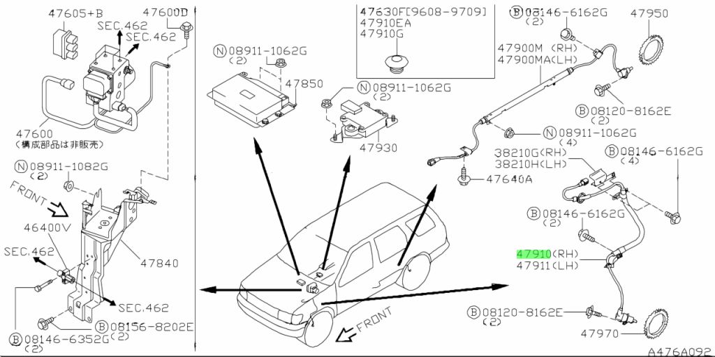 Buy Genuine Nissan 479100W000 (47910-0W000) Sensor Assembly, Anti Skid ...