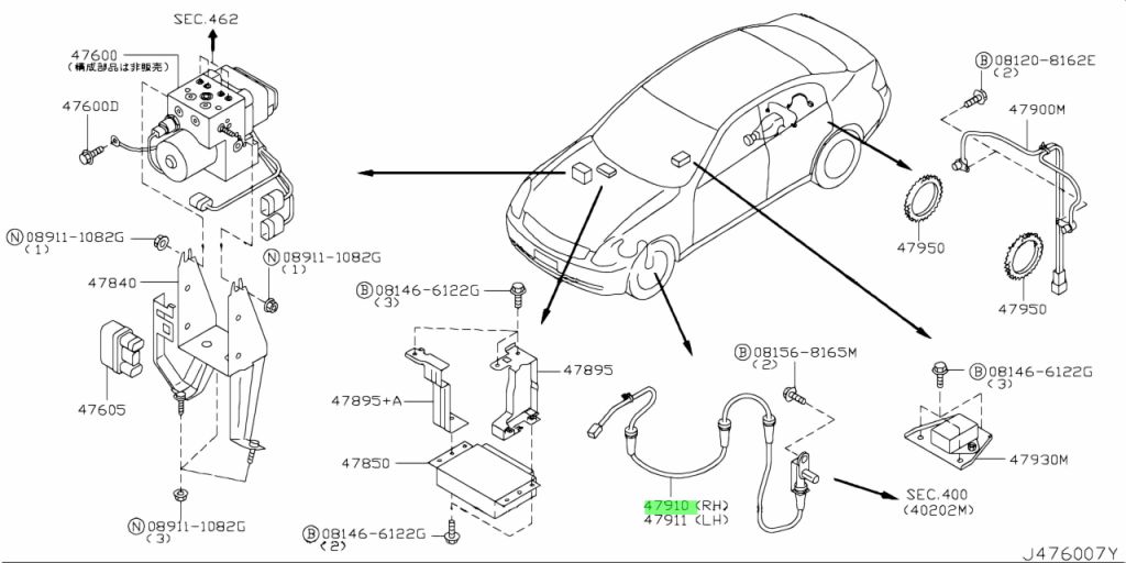 Buy Genuine Nissan 47910AL50A (47910-AL50A) Sensor Assembly, Anti Skid ...