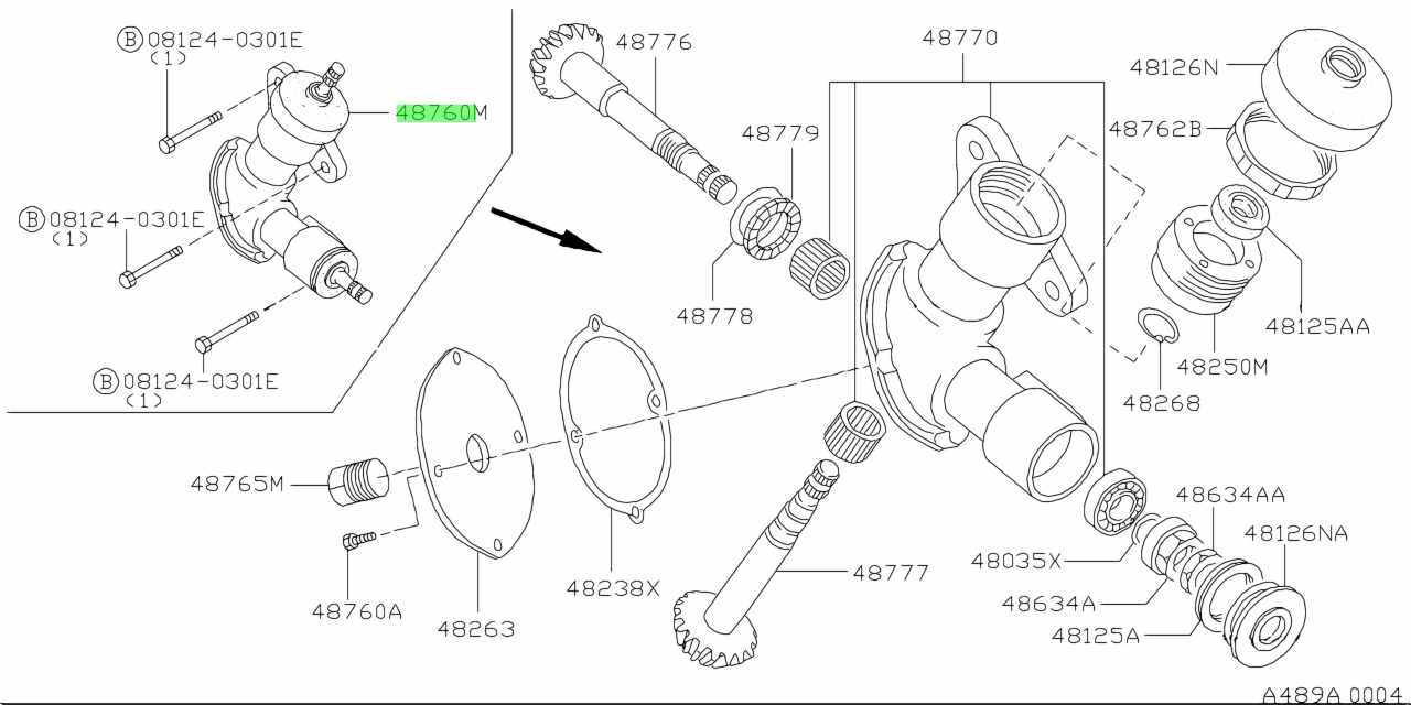 Buy Genuine Nissan 487600W700 (48760-0W700) Gear Assembly, Transfer ...