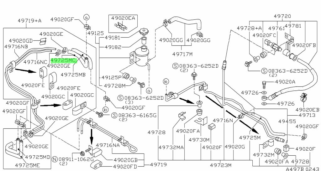 Шланг nissan 924904md0a