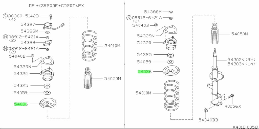 Nissan 54036 ca000