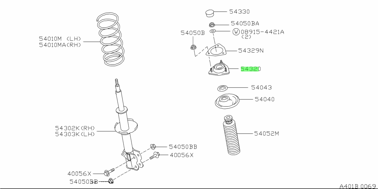 Buy Genuine Nissan 543200E000 (54320-0E000) Insulator Assembly, Strut ...