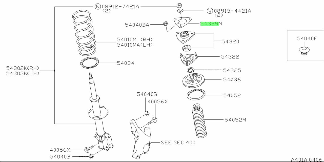 Buy Genuine Nissan 5432950Y00 (54329-50Y00) Seat, Thrust. Prices, fast ...