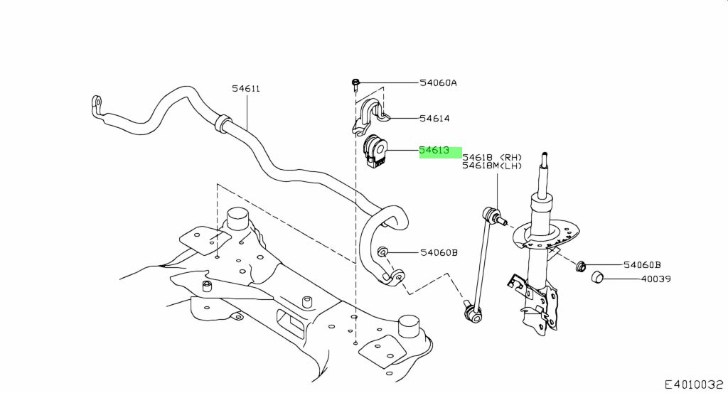 Nissan 54613 jd04a