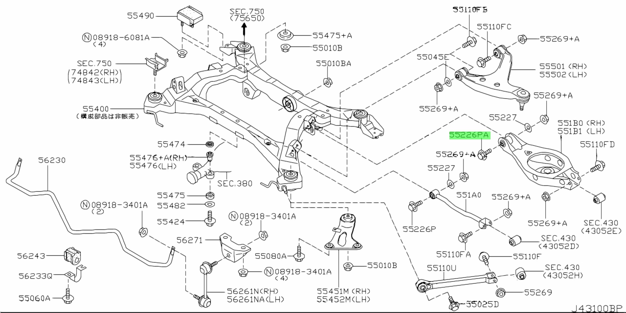 Nissan 55226 ja00b