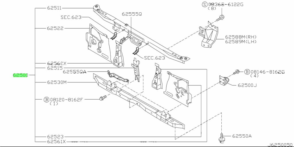 buy-genuine-nissan-62500vd210-62500-vd210-support-assembly-radiator