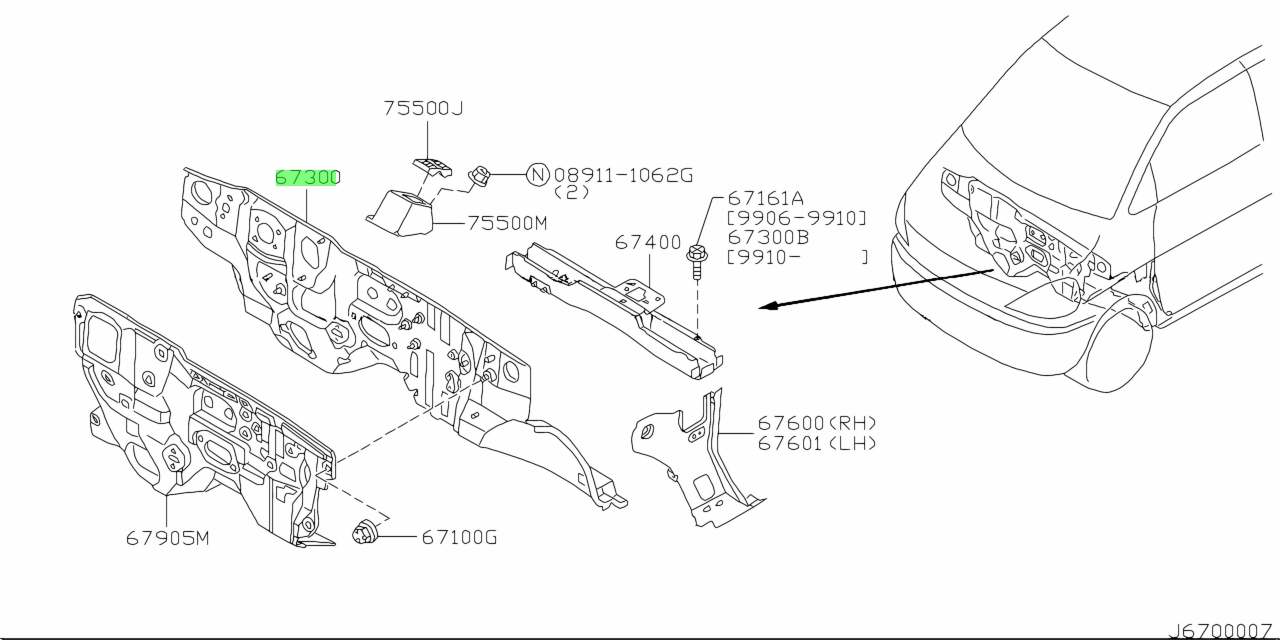 Buy Genuine Nissan 673005N600 (67300-5N600) Dash for Nissan Serena ...