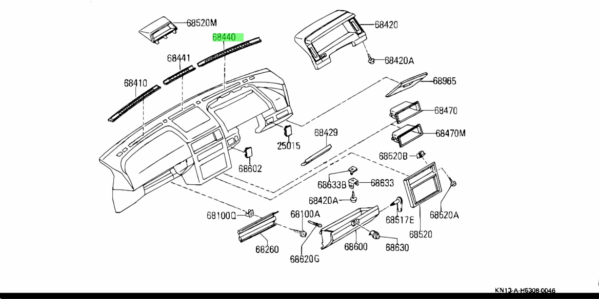 Buy Genuine Nissan 6874280M00 (68742-80M00) Finisher, Instrument Rh for ...