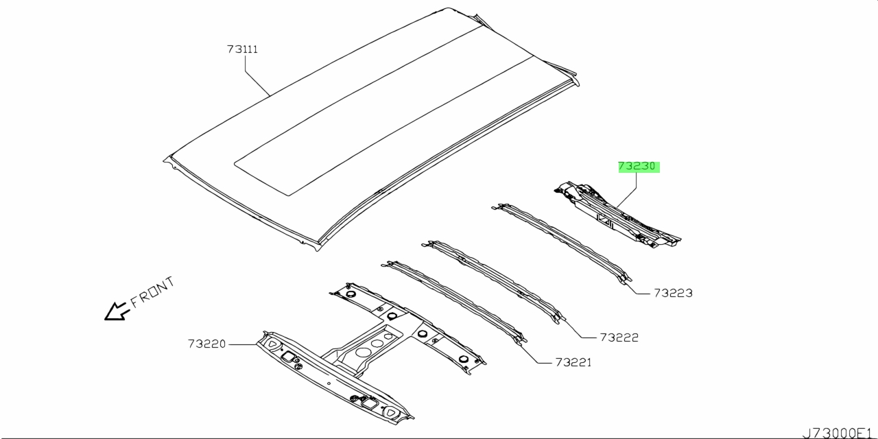 Buy Genuine Nissan 73230CV01A (73230-CV01A) Rail, Rear Roof for Nissan ...