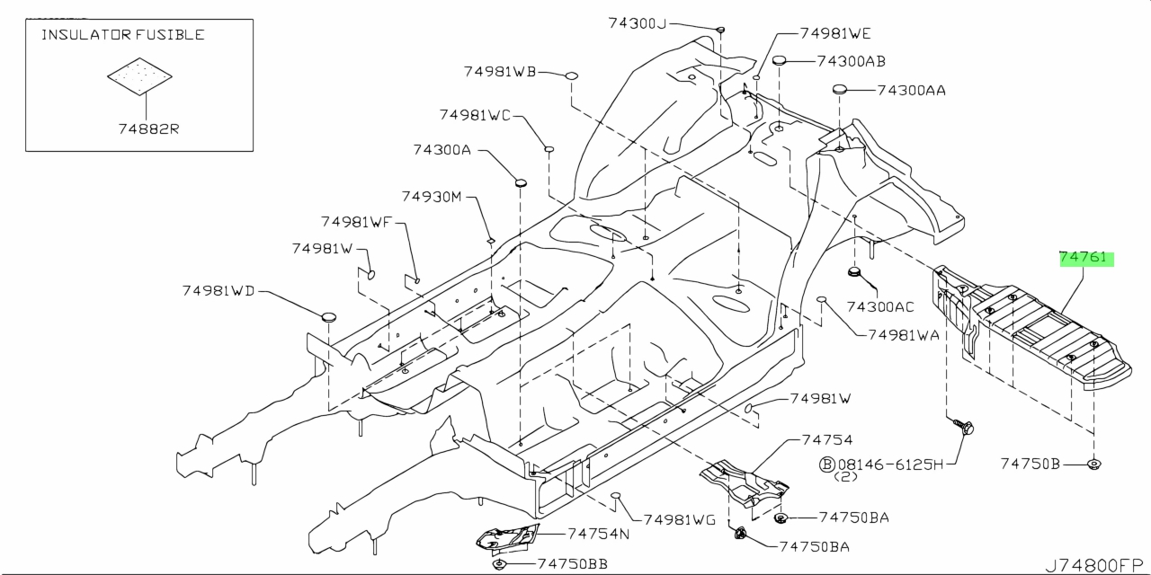 Buy Genuine Nissan Jf A Jf A Heat Insulator Rear Floor