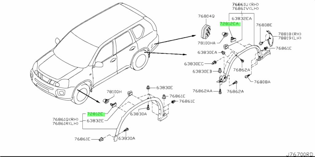 Nissan 76847 4ea0a