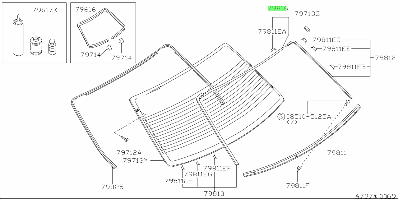 Nissan 72715-1ca0a оригинал Spacer-Glass a.