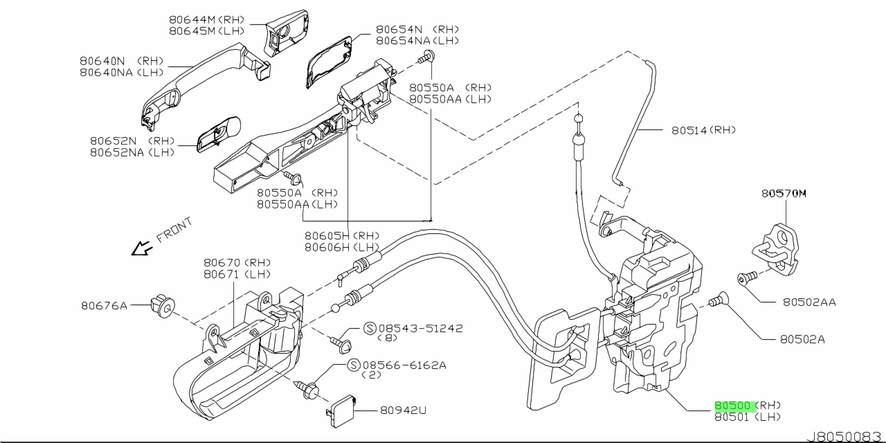 Buy Genuine Nissan 80500CB000 (80500-CB000) Lock & Remote Control ...