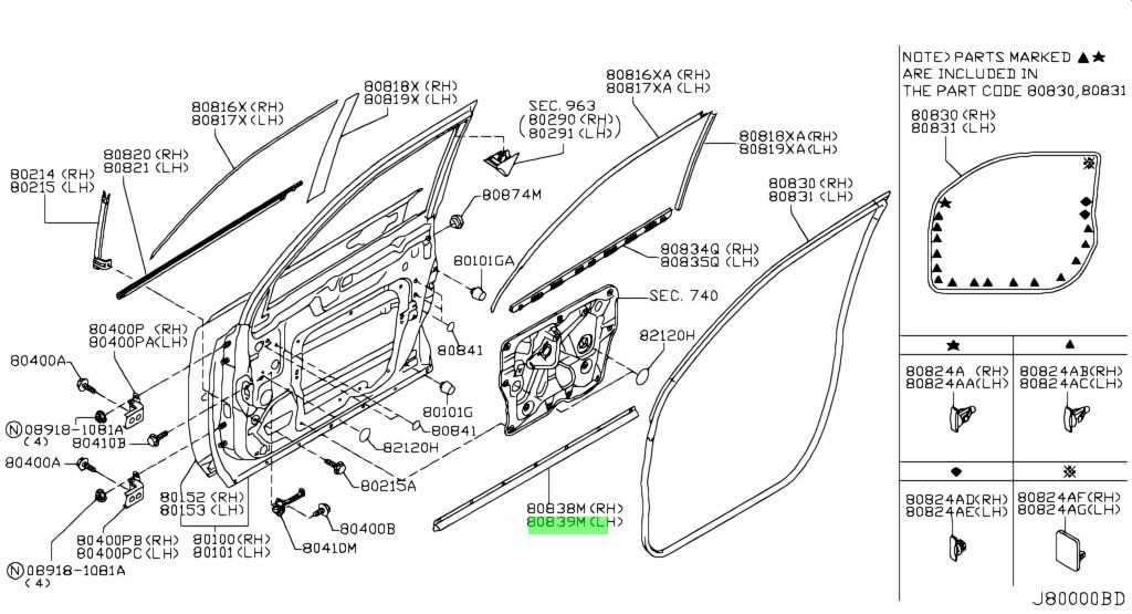 Nissan 80838 jg000