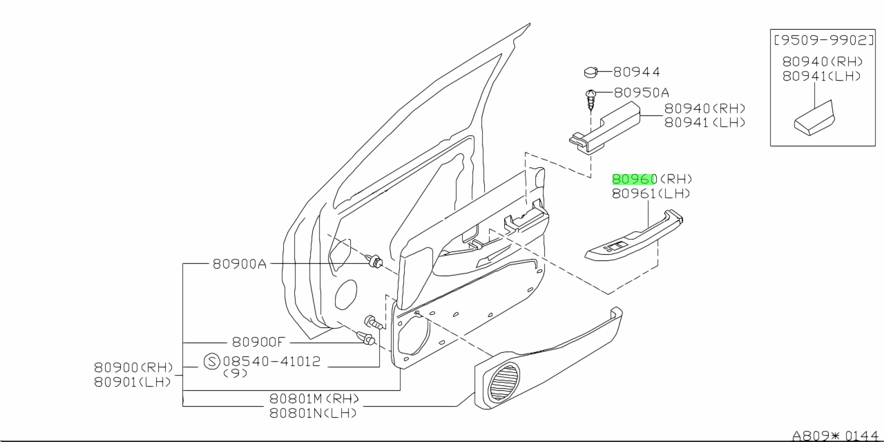 Buy Genuine Nissan 809600W200 80960 0W200 Finisher Power Window