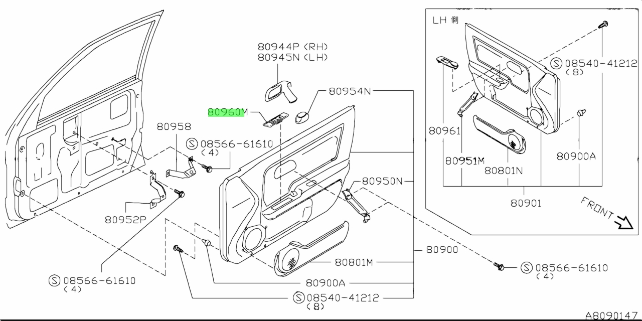 Buy Genuine Nissan 809603J000 (80960-3J000) Finisher, Power Window ...