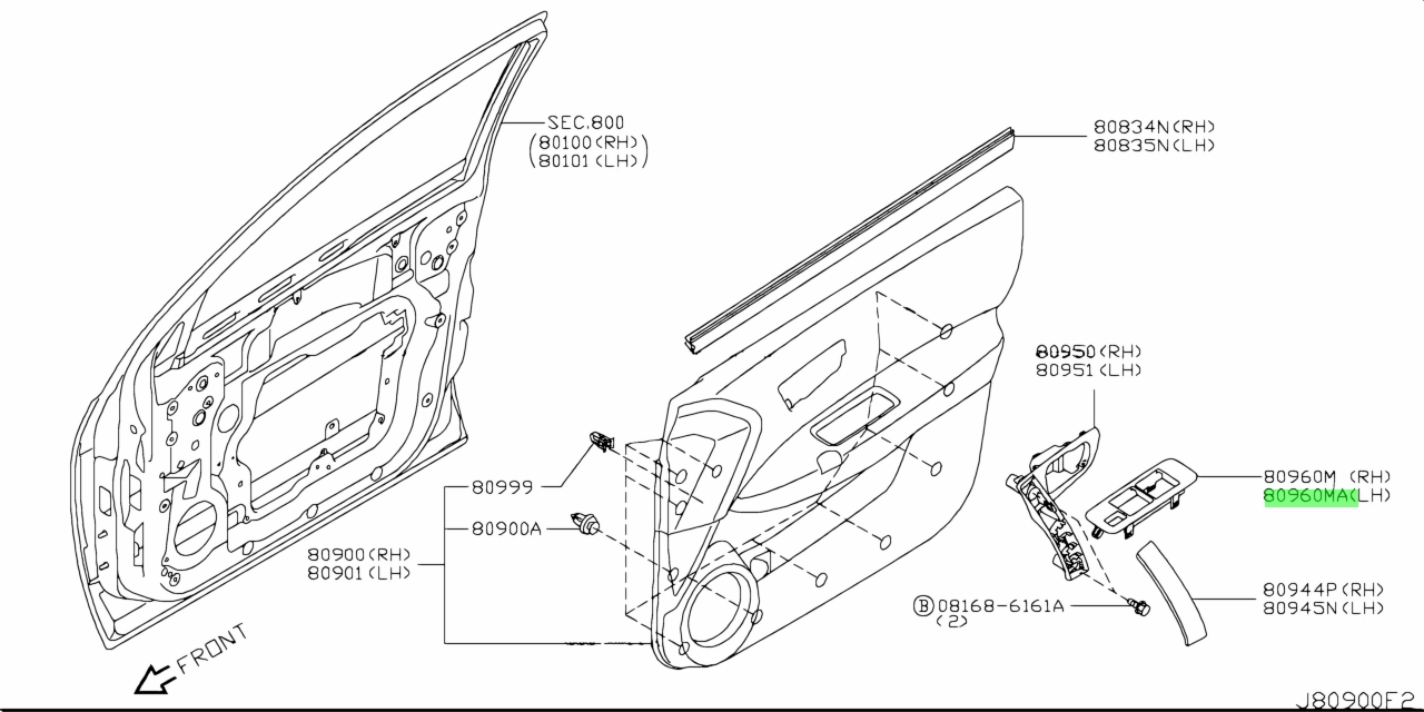 Карта двери ниссан кашкай j10