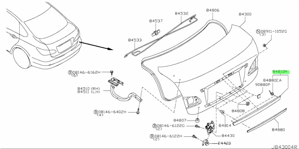 Nissan 84810 9w60a