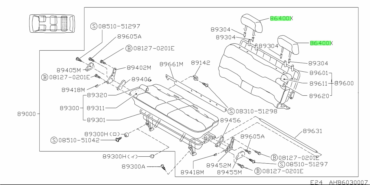 Buy Genuine Nissan 8640005N11 (86400-05N11) Head Rest Assembly, Front ...