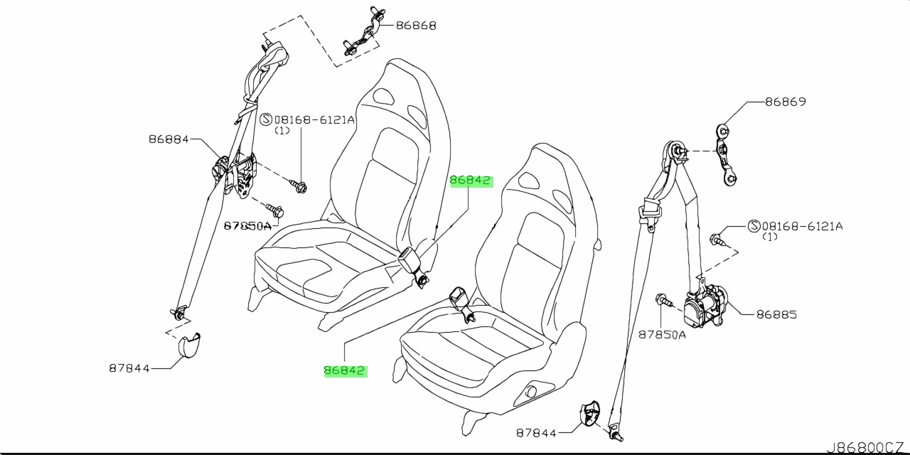 Buy Genuine Nissan Jf A Jf A Belt Assembly Front Seat Buckle Rh For Nissan Gt R