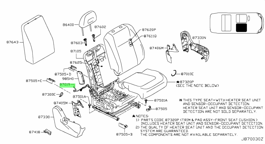 Епкадата. Front Seat Heater. Seat ASSY - Jump 2nd. Pad ASSY,Seat vs1400. Front Seat height Motor ASSY, one Side, r&r.