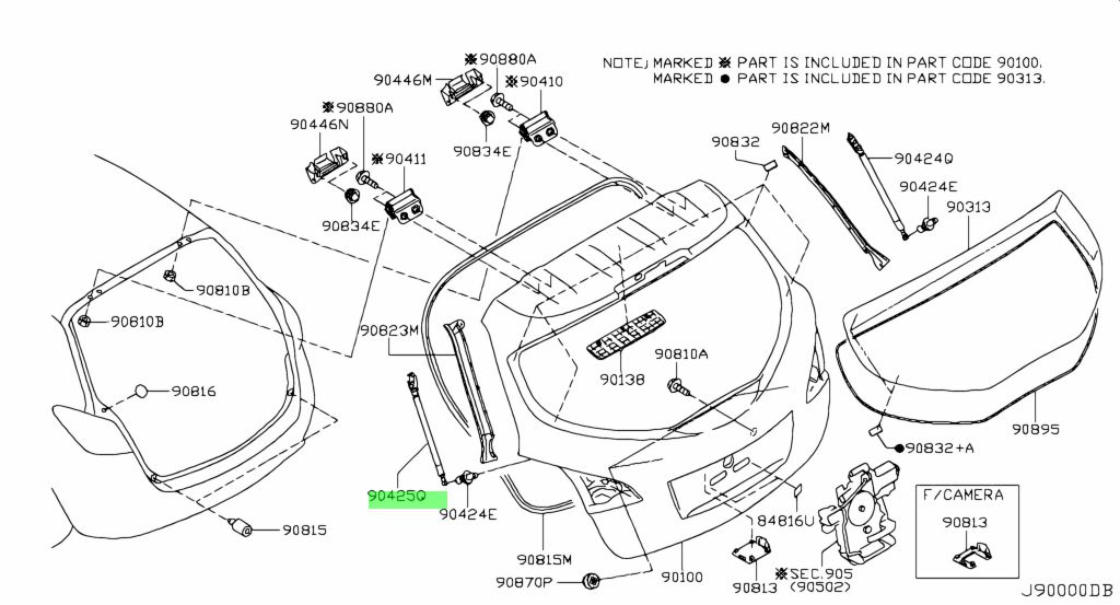 Buy Genuine Nissan 904511AA1A (90451-1AA1A) Stay Assy-Back Door,lh for ...