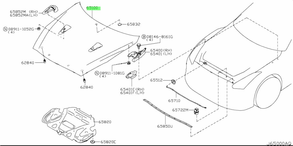 Buy Genuine Nissan F510MJF0MA (F510M-JF0MA) Hood for Nissan GT-R ...