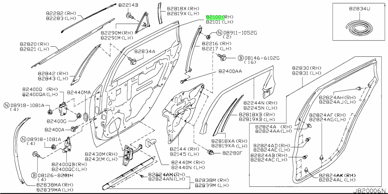 Rear door перевод. Nissan 82282-4ea1a. 82838-4ea0b клипсы. H210a-eg0ma. 80283-4ea0b.