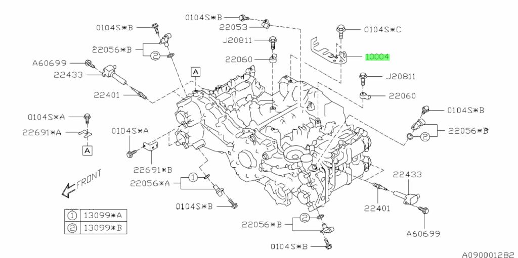 Genuine Subaru 10004AA310 - HANGER COMPLETE-ENGINE