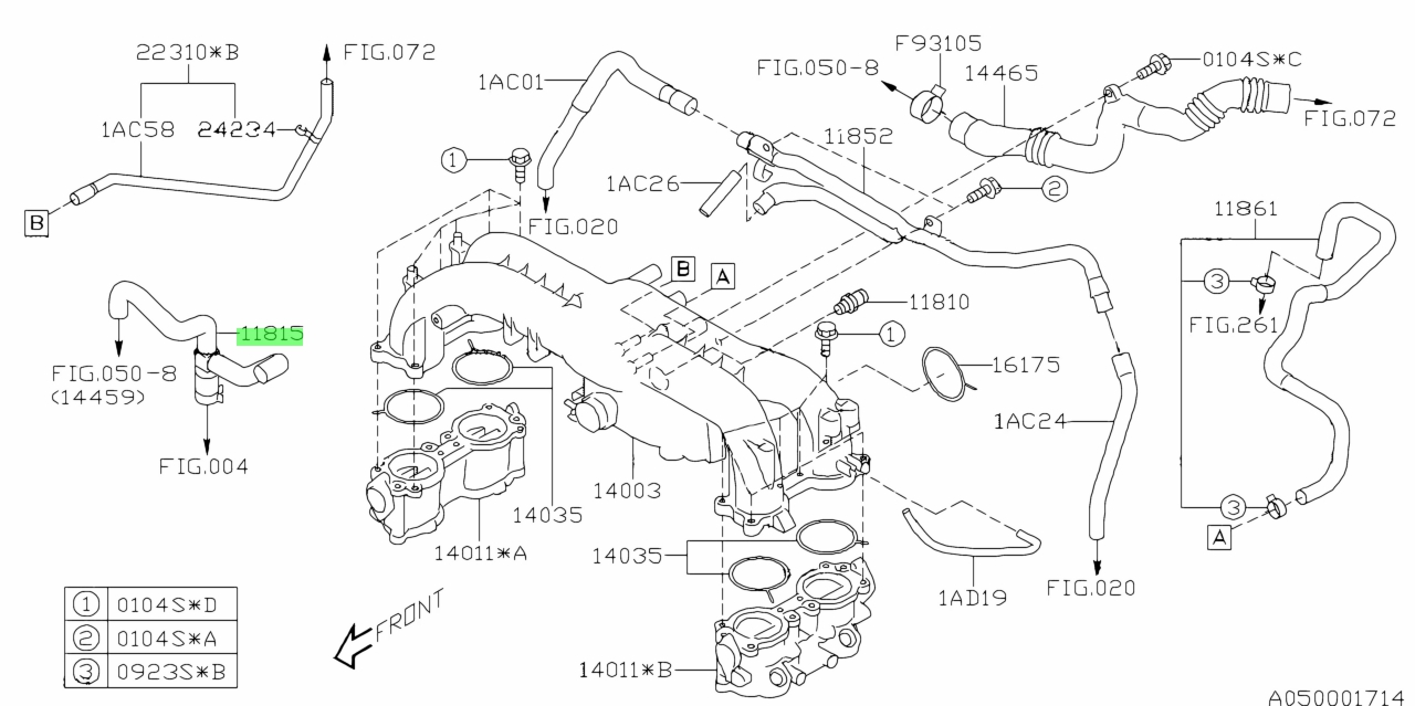 Buy Genuine Subaru 11815AC330 Hose Assembly-Pcv. Prices, fast shipping ...